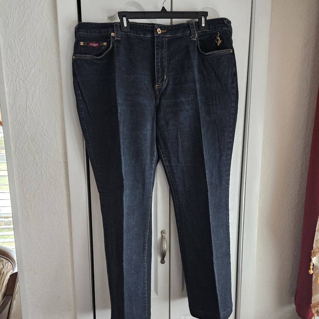 Ladies Baby Phat Dark Blue Jeans Plus Size 22  Brand New